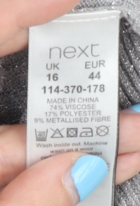 Womens UK Size 16 NEXT Grey Pullover Jumper