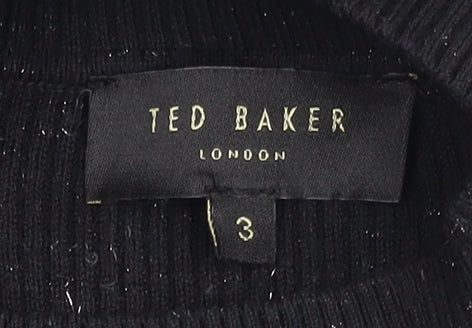 Womens UK Size M Ted Baker Black Pullover Jumper