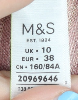 Womens UK Size 10 Marks and Spencer Pink Pullover Jumper