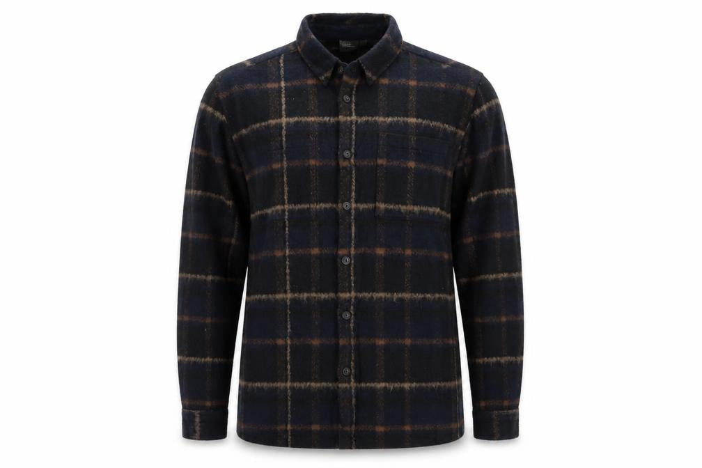 Front view of ASOS Men's Blue Checked Button-Up Shirt, size M