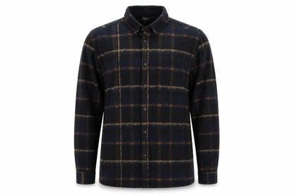 Front view of ASOS Men's Blue Checked Button-Up Shirt, size M