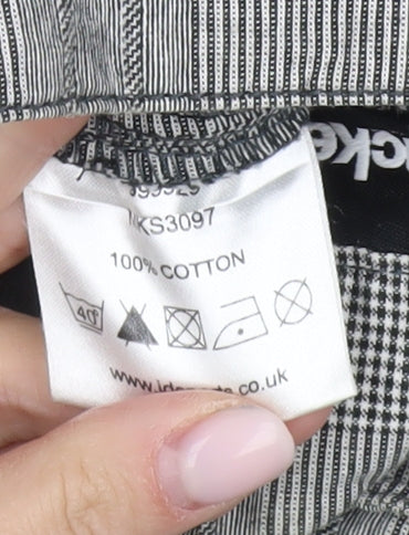 McKenzie Men's Grey Cargo Shorts M, Check Pattern