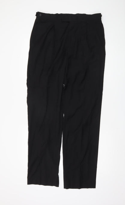 Marks and Spencer Black Men's Trousers, Size 34, Formal Wear