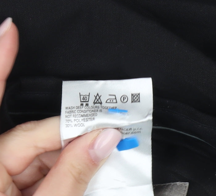 Marks and Spencer Black Men's Trousers, Size 34, Formal Wear