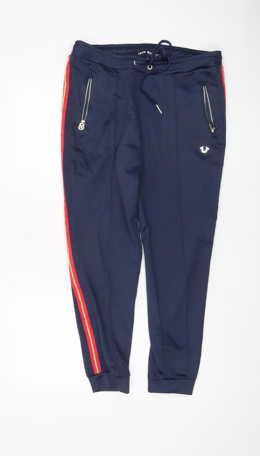 True Religion Men's Blue Jogger Trousers - L