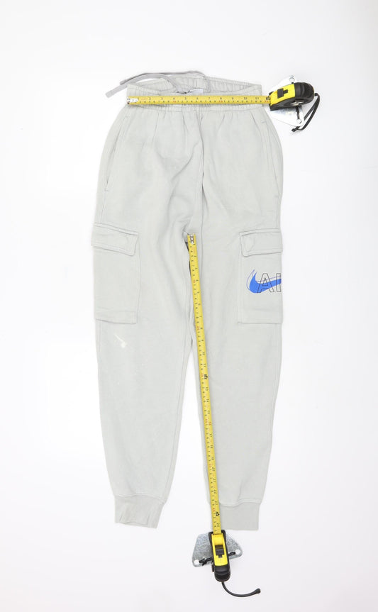Womens UK Size XS Nike Relaxed Fit Cargo Grey Trousers