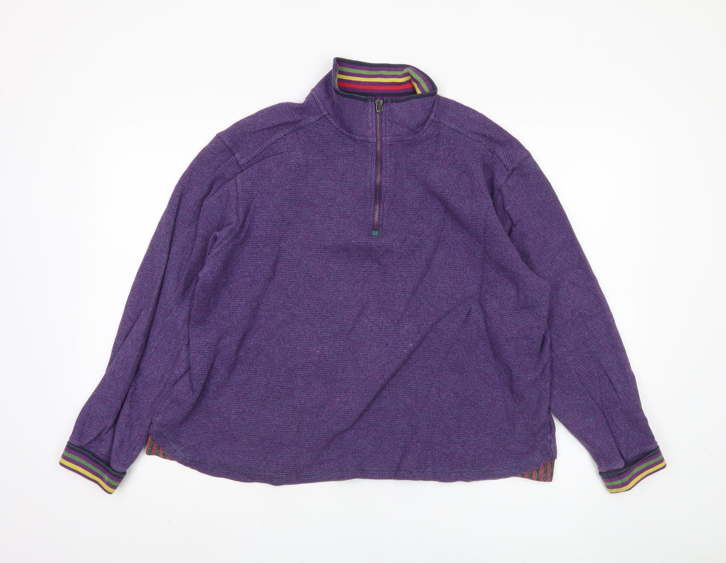 Robert Graham Purple Pullover Sweatshirt L Unisex