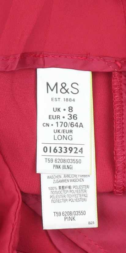 Womens UK Size 8 Marks and Spencer   Pink Trousers