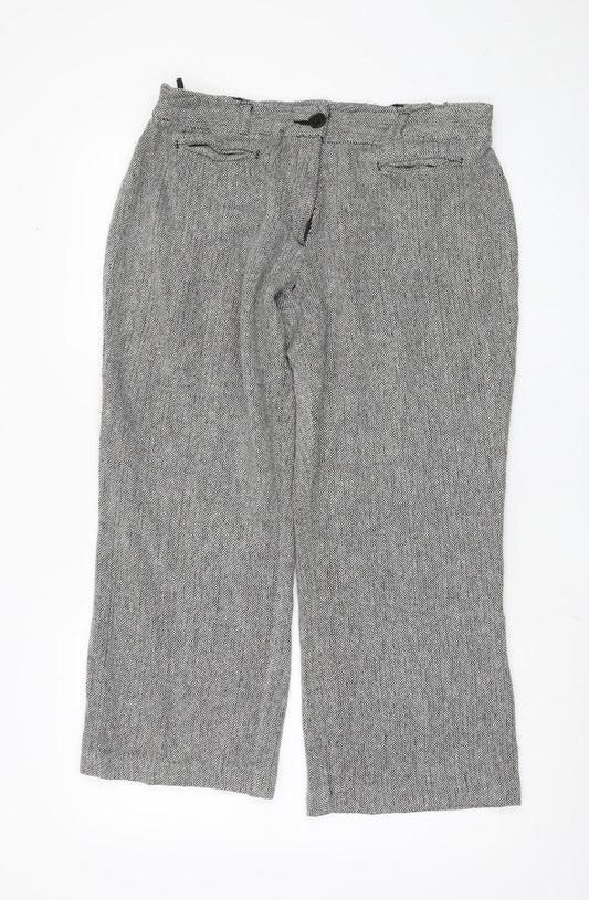 Womens UK Size 16 Cotton Traders Regular Fit  Grey Trousers