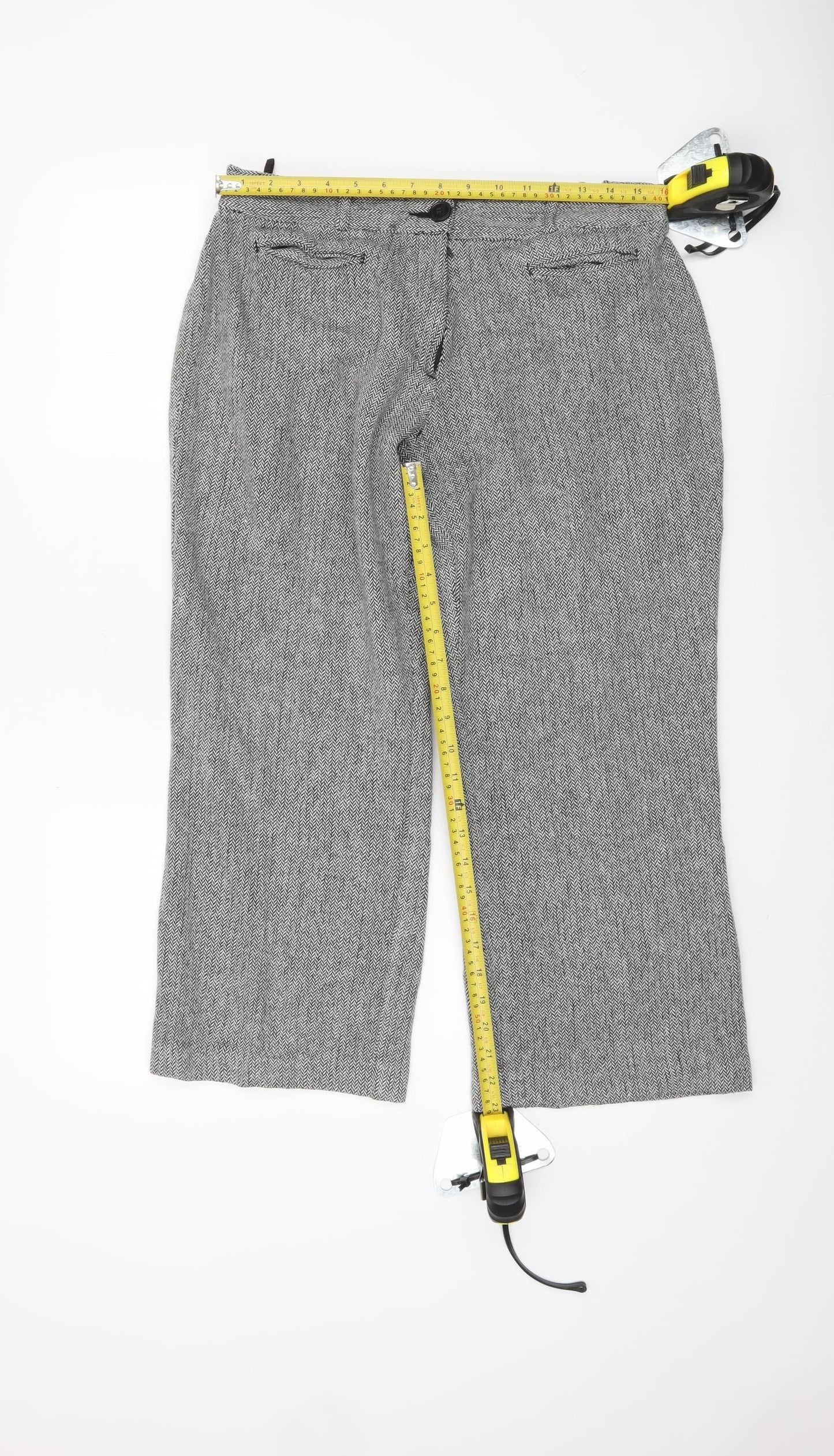 Womens UK Size 16 Cotton Traders Regular Fit  Grey Trousers