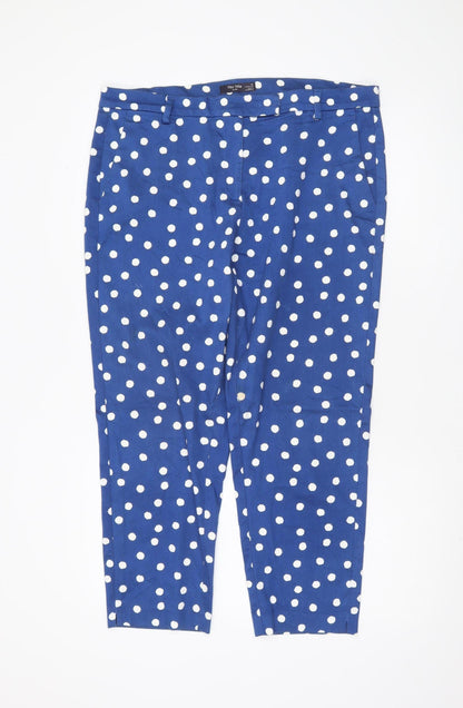 Womens UK Size 16 Marks and Spencer Slim Fit  Blue Trousers