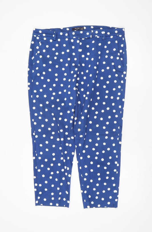 Womens UK Size 16 Marks and Spencer Slim Fit  Blue Trousers