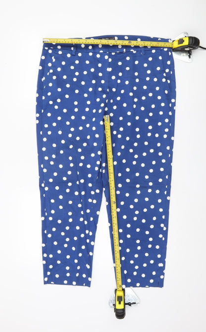 Womens UK Size 16 Marks and Spencer Slim Fit  Blue Trousers