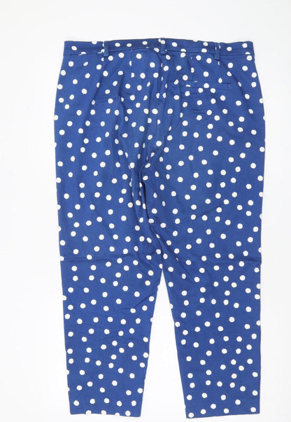 Womens UK Size 16 Marks and Spencer Slim Fit  Blue Trousers
