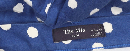 Womens UK Size 16 Marks and Spencer Slim Fit  Blue Trousers