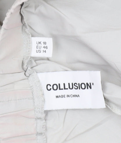 Womens UK Size 18 COLLUSION Relaxed Fit Cargo Grey Trousers