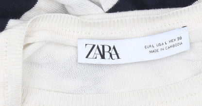 Womens UK Size 12 Zara Multicoloured Pullover Jumper