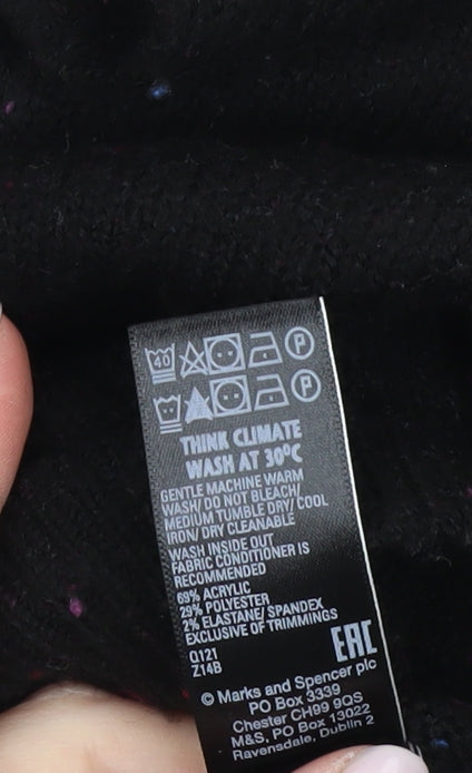 Womens UK Size XS Marks and Spencer Black Jumper Jumper