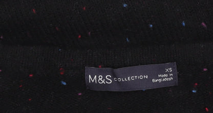 Womens UK Size XS Marks and Spencer Black Jumper Jumper