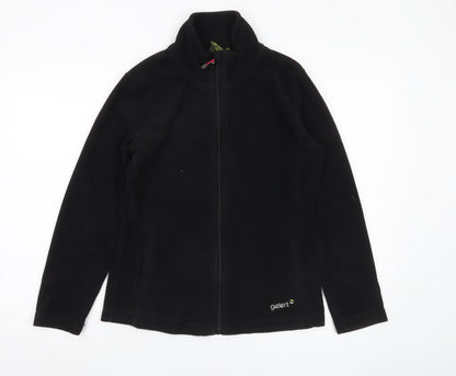 Gelert Women's Black Fleece Jacket Size 10 Casual Zip