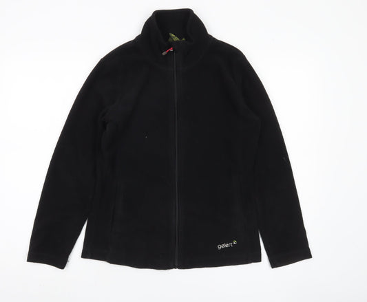 Gelert Women's Black Fleece Jacket Size 10 Casual Zip