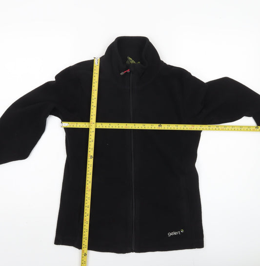 Gelert Women's Black Fleece Jacket Size 10 Casual Zip