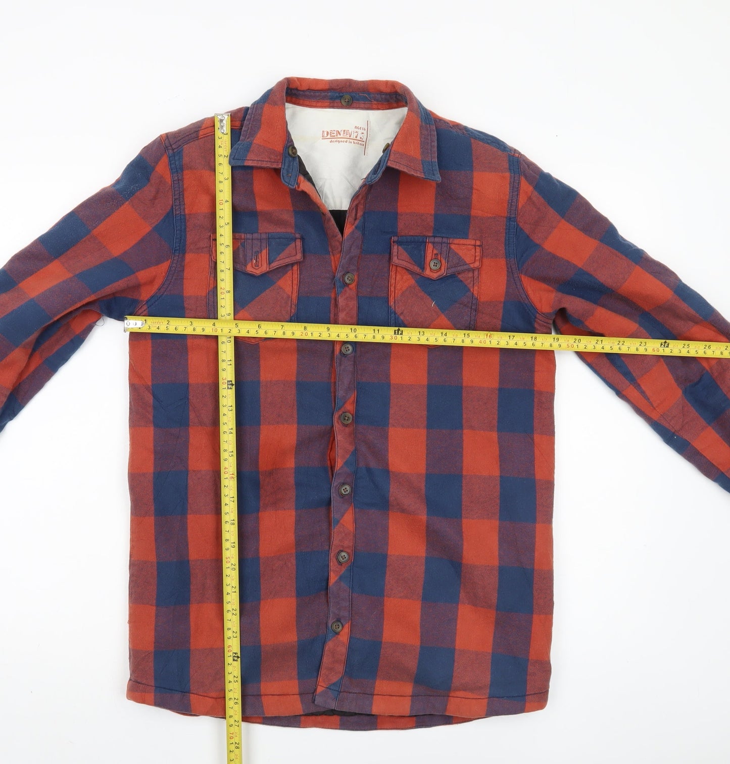 Denim 73 Boys Multicoloured Cotton Shirt Jacket 16 Years
