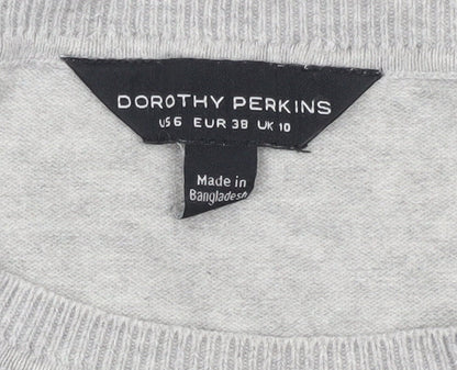 Womens UK Size 10 Dorothy Perkins Grey Pullover Jumper