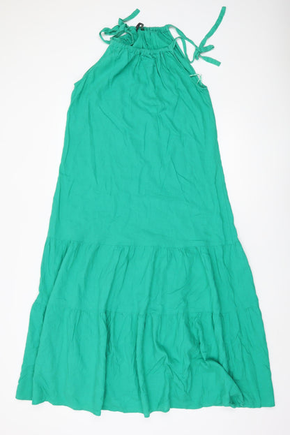 Marks and Spencer Women's Green Halter Dress