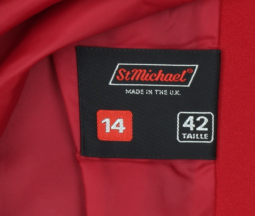 Marks and Spencer Women's Red Blazer Size 14