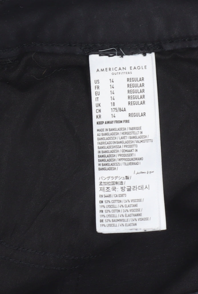American Eagle Women’s Black Jegging Trousers, Size 18