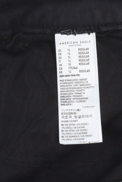 American Eagle Women’s Black Jegging Trousers, Size 18