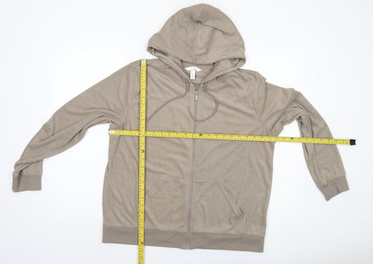 H&M Unisex Beige Full Zip Hoodie L