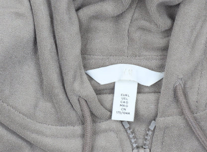 H&M Unisex Beige Full Zip Hoodie L
