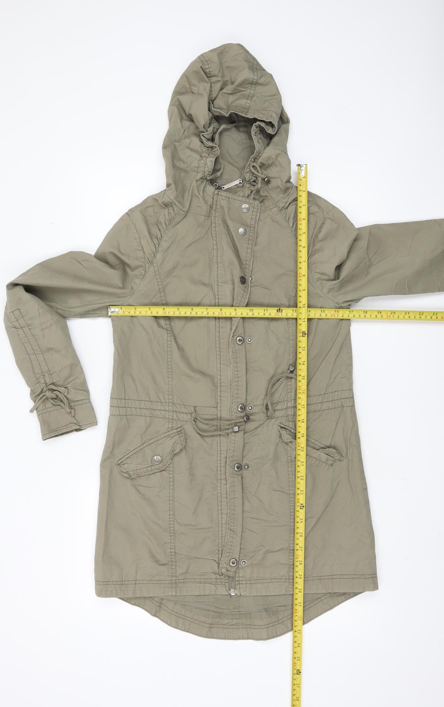 Womens UK Size 6 Lipsy Green Parka Coat