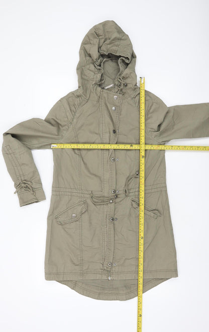 Womens UK Size 6 Lipsy Green Parka Coat