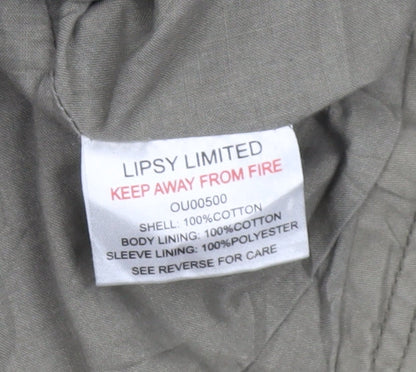 Womens UK Size 6 Lipsy Green Parka Coat