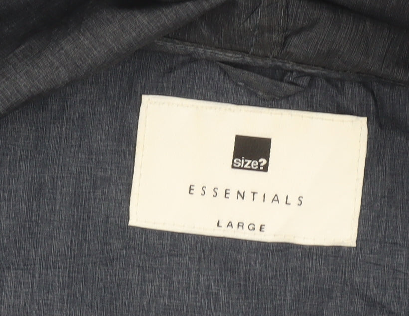 Mens UK Size L Size? Essentials Blue Windbreaker Coat
