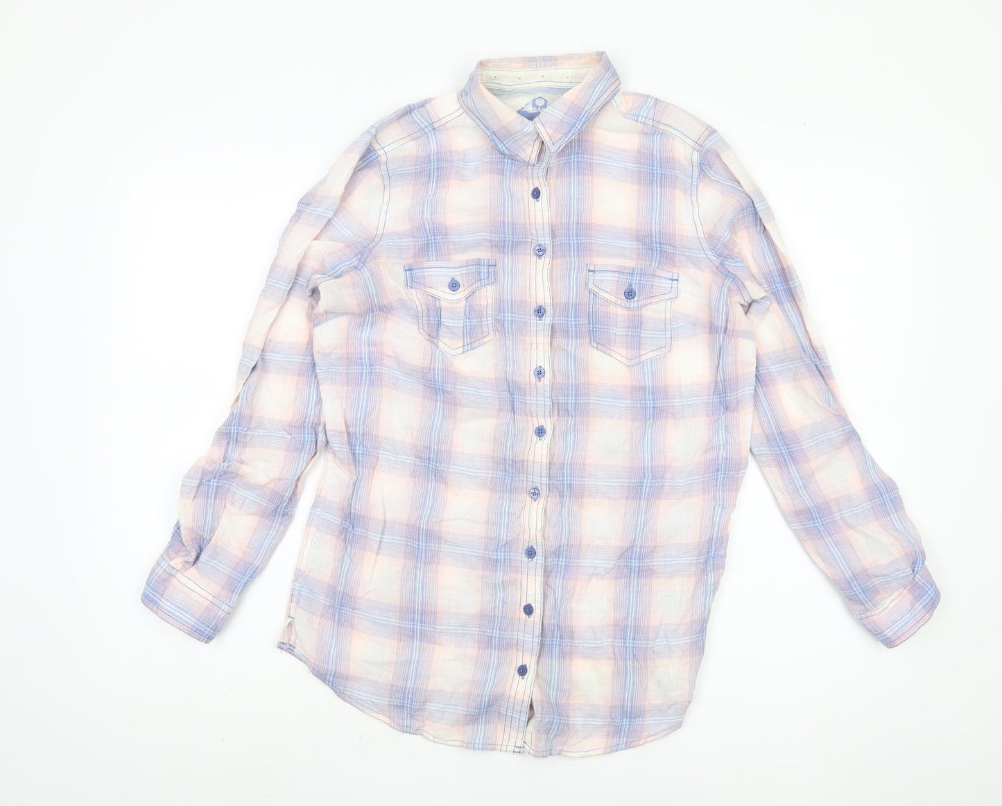 Womens UK Size 10 Marks and Spencer Multicoloured Basic Button-Up