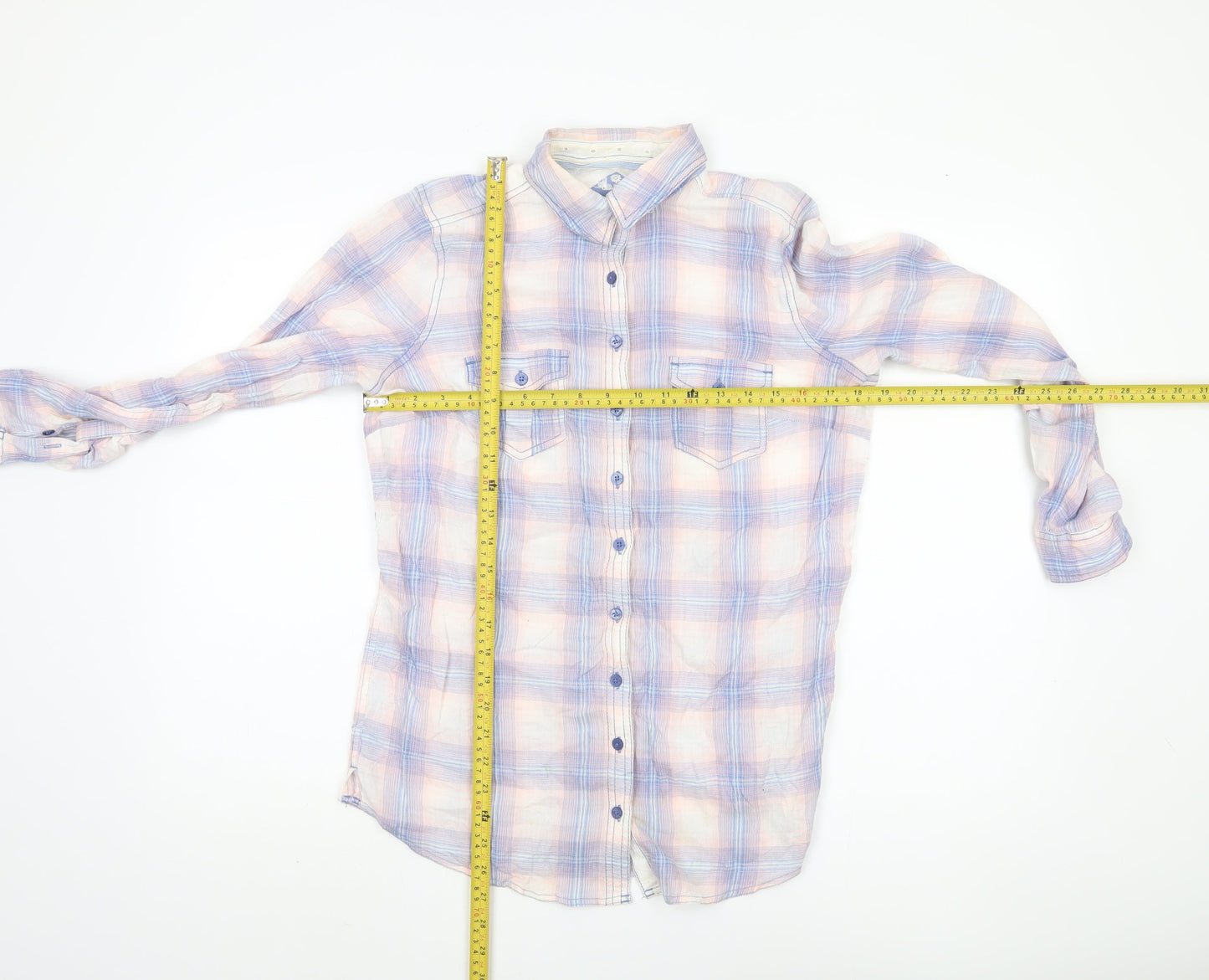Womens UK Size 10 Marks and Spencer Multicoloured Basic Button-Up
