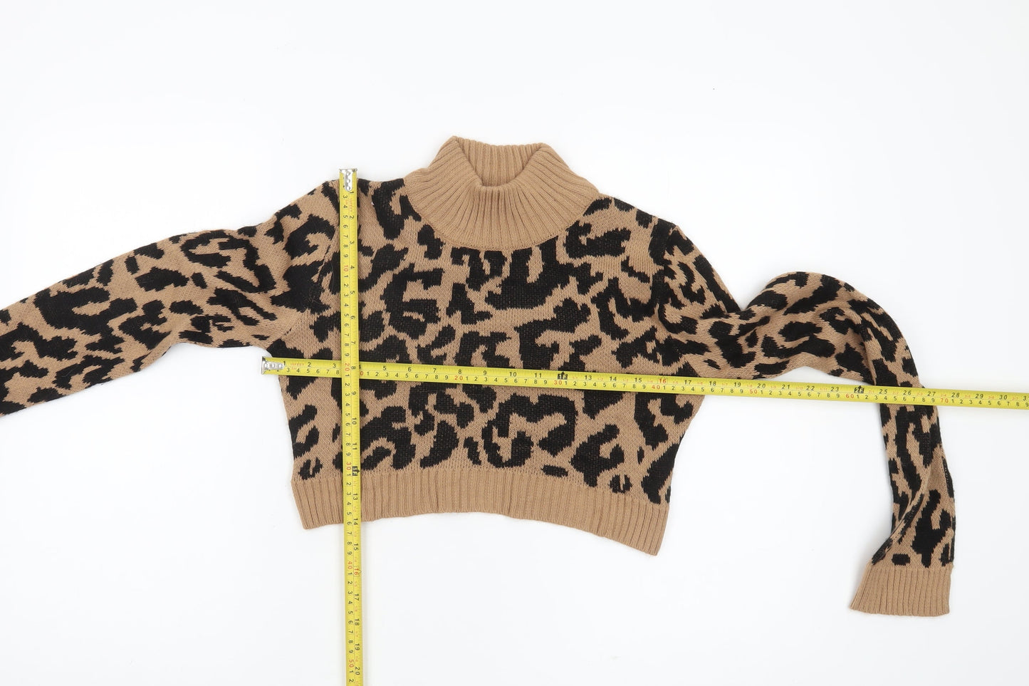 Womens UK Size S PRETTYLITTLETHING Brown Pullover Jumper