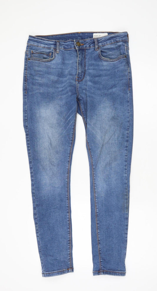 Denim Co Men's Blue Skinny Jeans Size 34