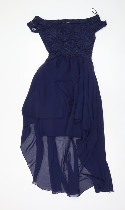 Quiz Women's Blue Hi-Low Formal Dress Size 8