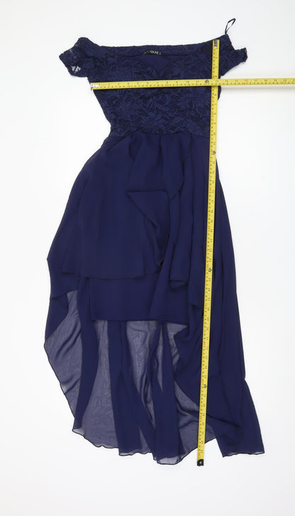 Quiz Women's Blue Hi-Low Formal Dress Size 8