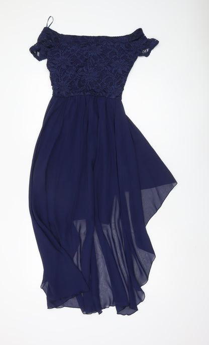 Quiz Women's Blue Hi-Low Formal Dress Size 8