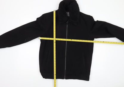 ASOS Men's Black Wool Bomber Jacket Size M 38"-40"