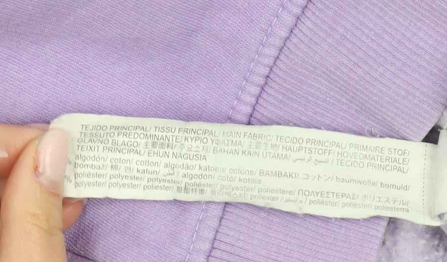 Bershka Women's Purple Pullover Sweatshirt Size 6