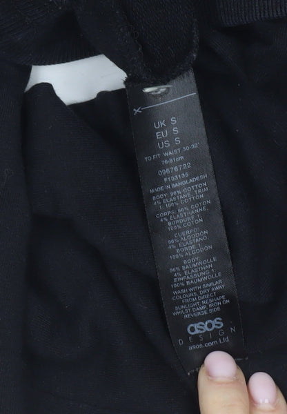 Womens UK Size S ASOS DESIGN Relaxed Fit Jogger Black Trousers