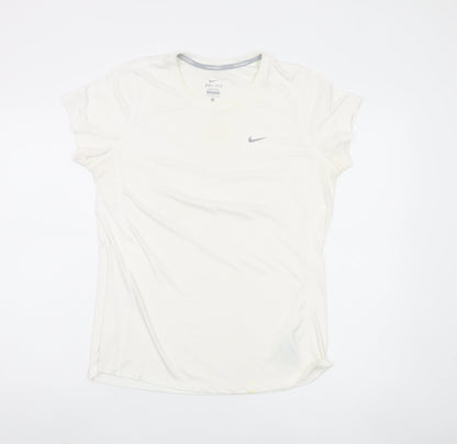 Nike Women's White Dri-FIT Running T-Shirt L