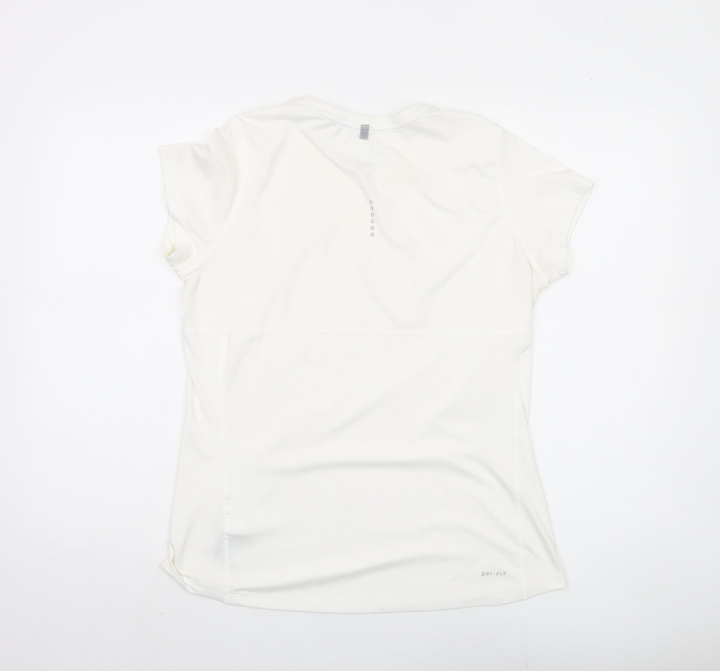Nike Women's White Dri-FIT Running T-Shirt L
